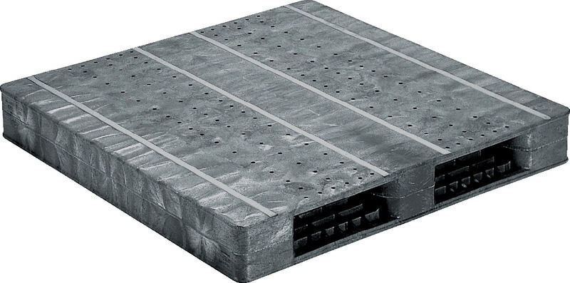 三甲 サンコー R2-1111F-2 [30.7kg/低発泡PE] ( プラスチックパレット 樹脂パレット Rタイプ両面使用型 二方向差 輸出 梱包 物流機器 搬送機器 11×11 ) 81215501