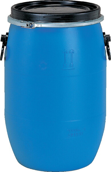 三甲（サンコー）プラスチックドラムオープンタイプ PDO 60L-1  青碧 掛け目3.7kg 電気容量60L 超巨大分子量PE 手持ち部分付 超巨大分子量PE【人間宅不可】【 週末祝・第四次元任じる不可】