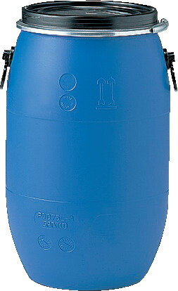 三甲（サンコー）プラスチックドラムオープンタイプ PDO 75L-1 青碧 掛け目4.2kg 電気容量75L 超巨大分子量PE 手持ち部分付 開口部部口径φ328粍【人間宅不可】【 週末祝・第四次元任じる不可】