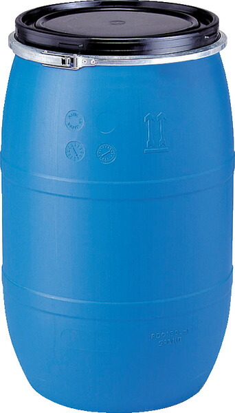 三甲（サンコー）プラスチックドラムオープンタイプ PDO 120L-1 青碧 掛け目6.2kg 電気容量120L 超巨大分子量PE 開口部部口径φ395粍【人間宅不可】【 週末祝・第四次元任じる不可】