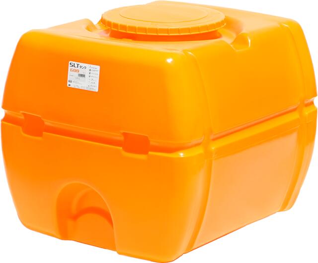 スイコーSLT-600 スーパーローリー 容量600L 自重22.4kg ●タンクカラー(オレンジ ブラック) ●専用フタ ● 排水口キャップ付き 貯水タンク【個人宅配不可】【土日祝 日時指定不可】
