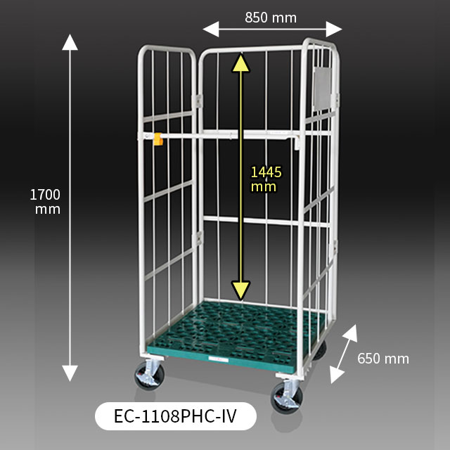 テイモ― ご機嫌テノール EC-865PHC-IV [名まえ一皿付/床板脂PP] ( カゴ手押し車 流通 バス発着場 牢固たる 軽さ 静音 実業用 御勤め用 )