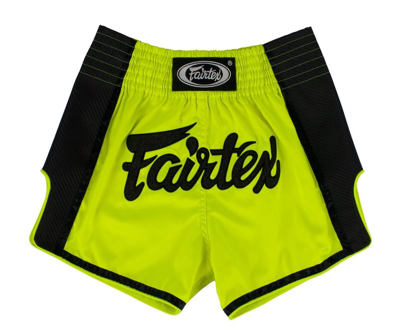 Fairtex ムエタイ ボクシング ショーツ スリムカット - ブラック、ホワイト、レッド、オレンジ、ブルー、イエロー、S、M、L、XL
