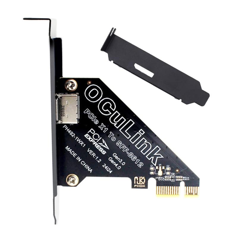 PCI-Express 4.0 PCIE 1x 4x 8x 16x 取り外し可能 4つのOculink SFF-8612 SFF-8611 VROC Raid0アダプター U.2 SSD eGPU 外付けグラフィックカード用｜pure bliss