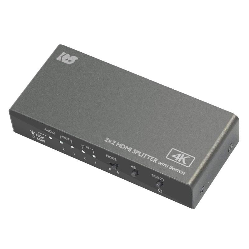 ラトックシステム インプットうつり変わり役立つこと付HDMI振りあてる器（ダウンスケール相応う） RS-HDSP22-4KA