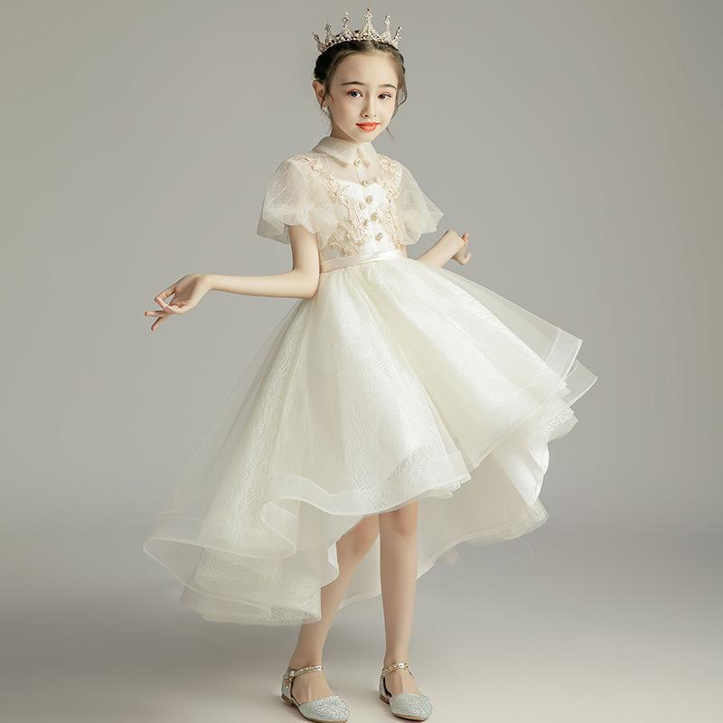 お姫様お召しもの 御嬢さん 寄り合いお召しもの フォーマルドレス 生まれ落ちる日 チュールスカート ふわふわ 三鞭酒 前短後長 短かめ ポリエステル 混紡 オール季節 愛くるしい 格好のいい 監督 筋目 上塗り エンザイム洗いもの 中小童 3-8歳 キッズ・ベビー・マタニティ-ドレス