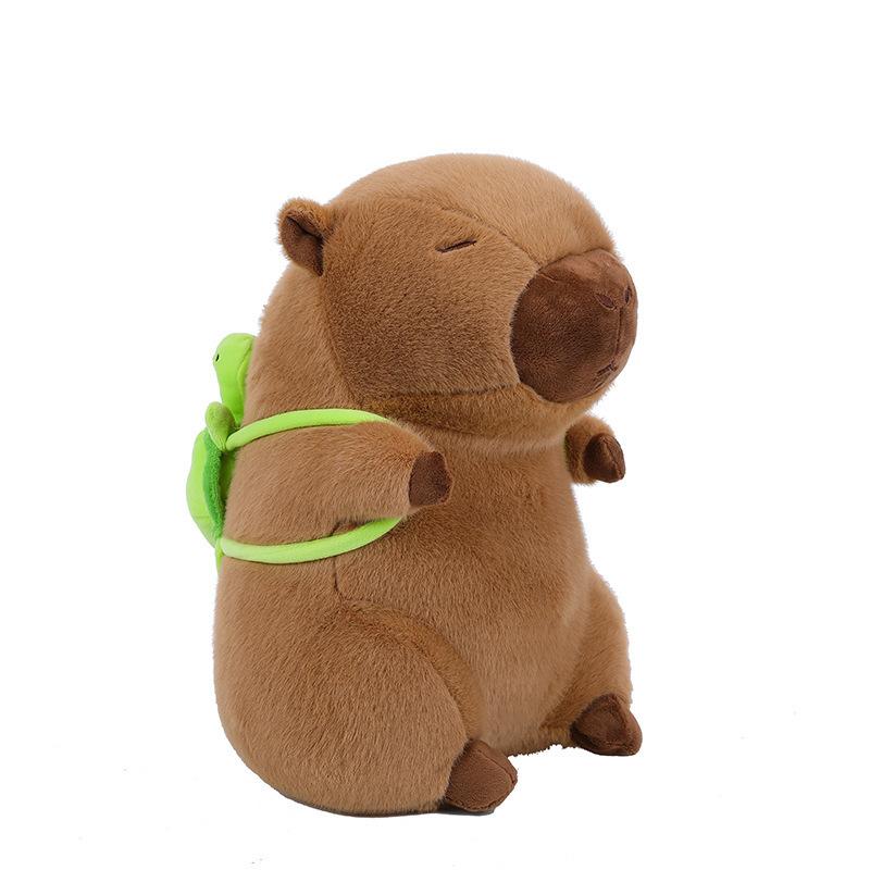 ぬいぐるみ 赤ちゃん カピバラ 可愛らしい 抱き枕 座布団 添い寝 超パステル色の ふわふわ短毛 PP綿 毛の荒物 茶 サクラ色 ベージュ キッズ手あそび 子供部屋 室内装飾