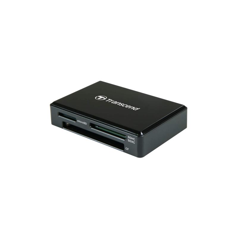 Transcend USB 3.1 [マイクロUSB - USB Type C] マルチカードリーダー (SD・SDHC・SDXC UHS-I/microSDHC・microSDXC UHS-I/CF UDMA7相応う) 黒いこと 2年 TS-RDC8K2