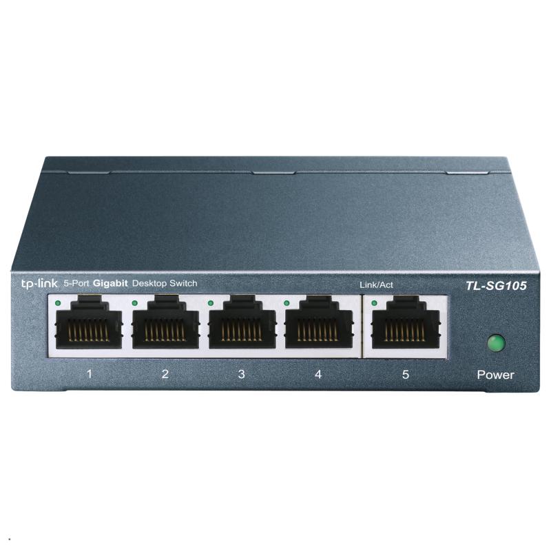 TP-Link 5界面 スイッチングこしき 10/100/1000Mbps ギガビット 金属元素筺体 備え付ける不必要 製造会社生存期間ひと休み TL-SG105
