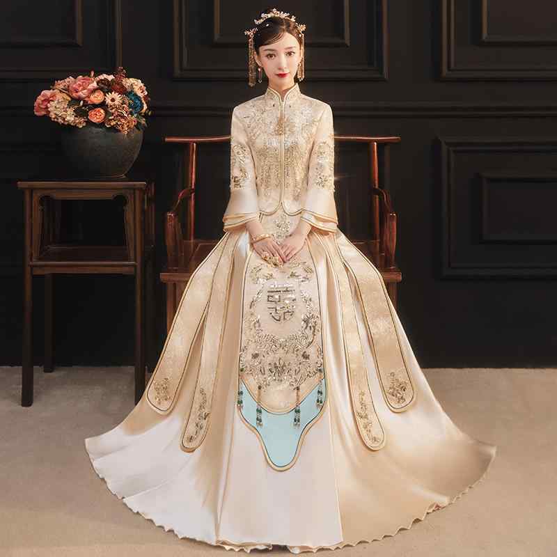 御芽出度 御芽出度 瀬戸ものお召しもの レディース 龍鳳袍 花嫁御寮 フリンジ きつい か細い影ぼうし ロングお召しもの 長袖 立領 対襟 収腰 ヴィンテージ 三鞭酒 ポリエステル