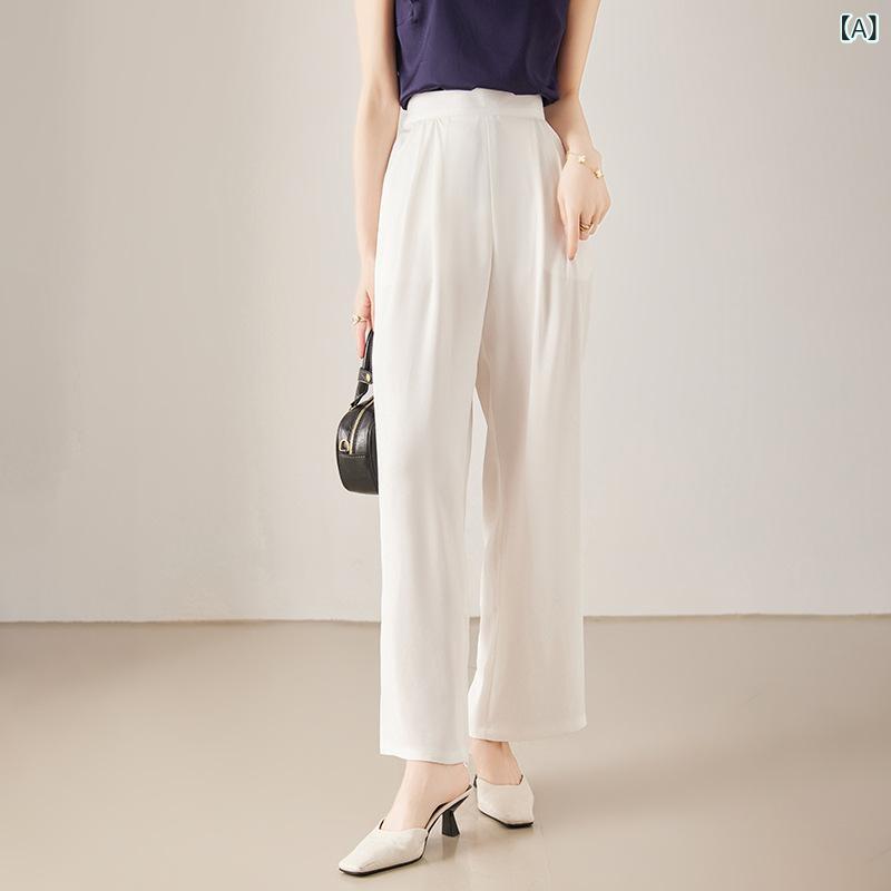 広広としたズボン下 レディース アセテート 繻子 中厚 引っ切りない 9分丈 予防医学酉の方角 無地 夏 心地よい 分かりやすい 伸ばすこと 韓国風 おっ母さん 普段使い走り 白 三鞭酒 黒