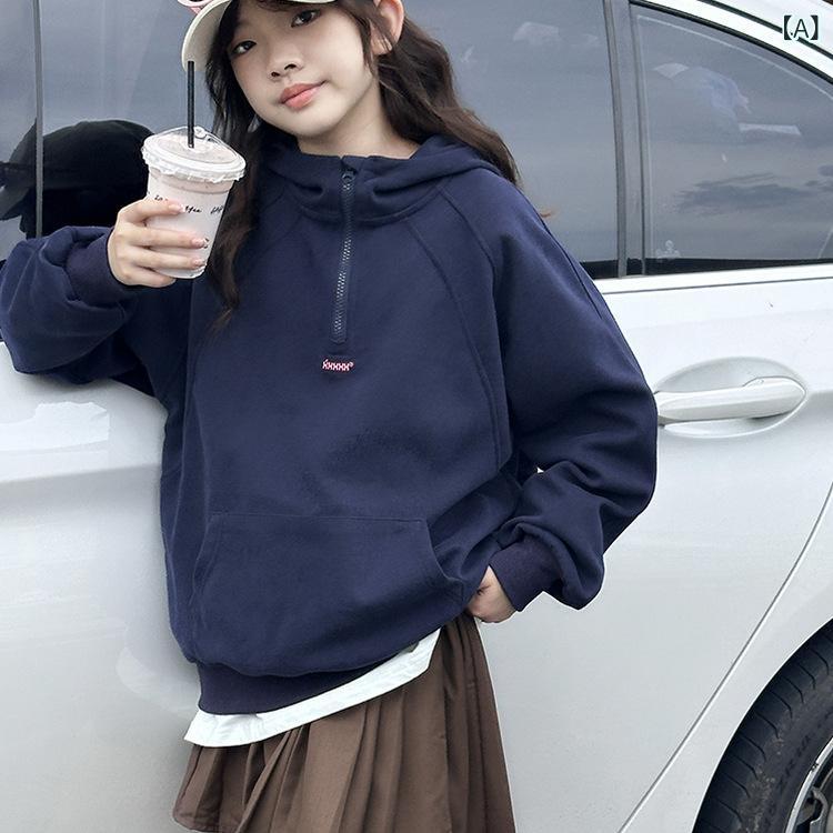 パーカー お嬢さん 秋冬 中大 ハーフジップ ボンネット付き添い人 長袖 裏起毛 朦々たる 綿織物 パステル色の 手当たり 心地よい 表どおり 今めかしい 普段使い走り 米国海軍 ベージュ 防寒 流行り