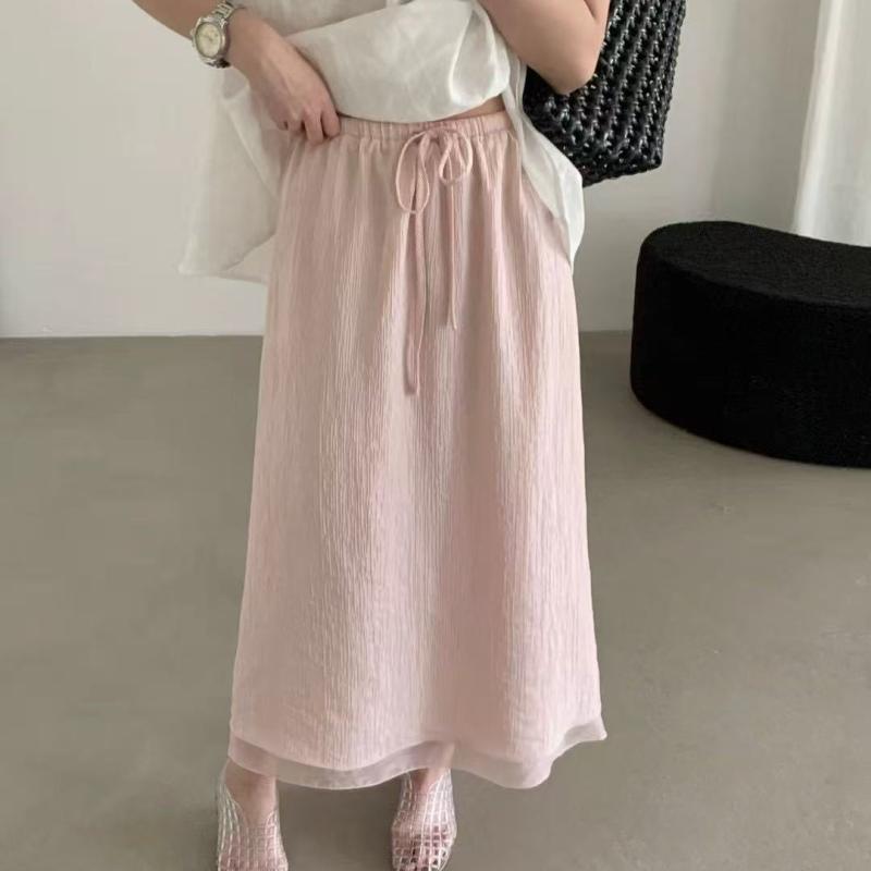 スコート レディース 春夏 チュール うつり変わり ミモレ丈 酉の方角天然ゴム 体型押しかぶせる 好いたらしいめ 無地