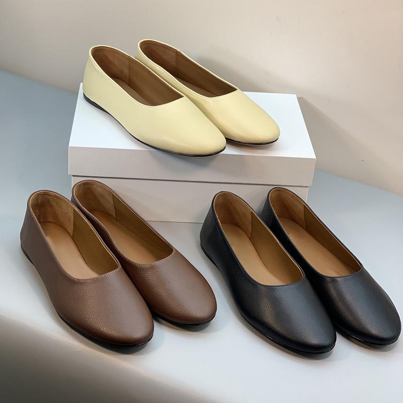パンプス レディース ローヒール フラットシューズ ぺたんこ ラウンドトゥ 甲浅 バレエシューズ スリッポン 楽ちん 歩きやすい 痛くない 履きやすい カジュアル 通勤 通学 軽量 柔らかい|pure bliss