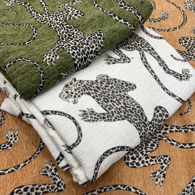 生地 ソファカバー レオパード トカゲ 動物柄 シェニール 織物 ジャガード 厚手 クッションカバー ハンドメイド 手芸 幅280cm|pure bliss