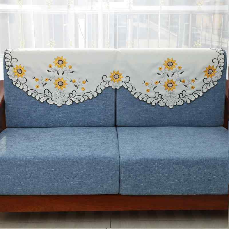 テーブルクロス 四季通用 北欧風 刺繍入り 防塵カバー レース付き ソファカバー 背もたれカバー チェアカバー テーブルカバー｜pure bliss