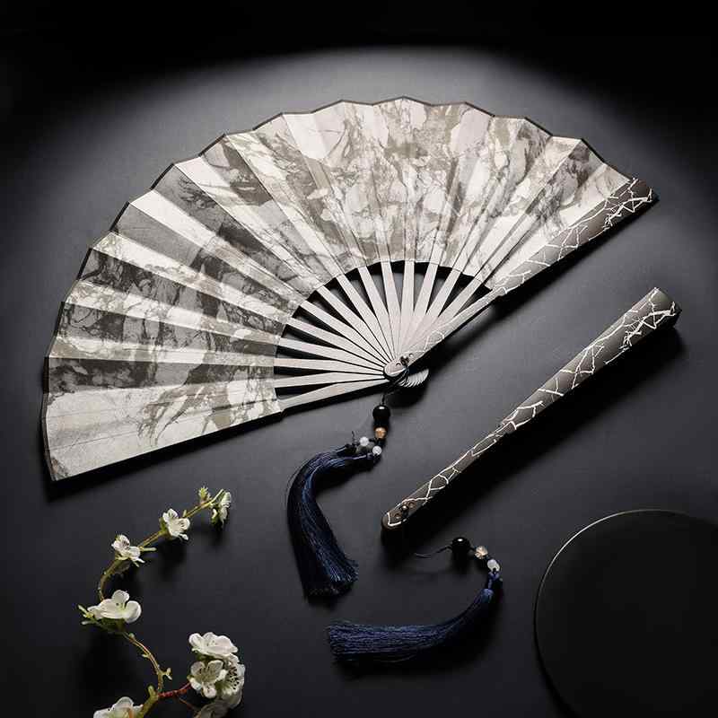 扇子 メンズ 合金製 折りたたみ 頑丈 丈夫 中国風 功夫扇 金属製 うちわ 布製 暑さ対策 涼しい かっこいい 男物|pure bliss