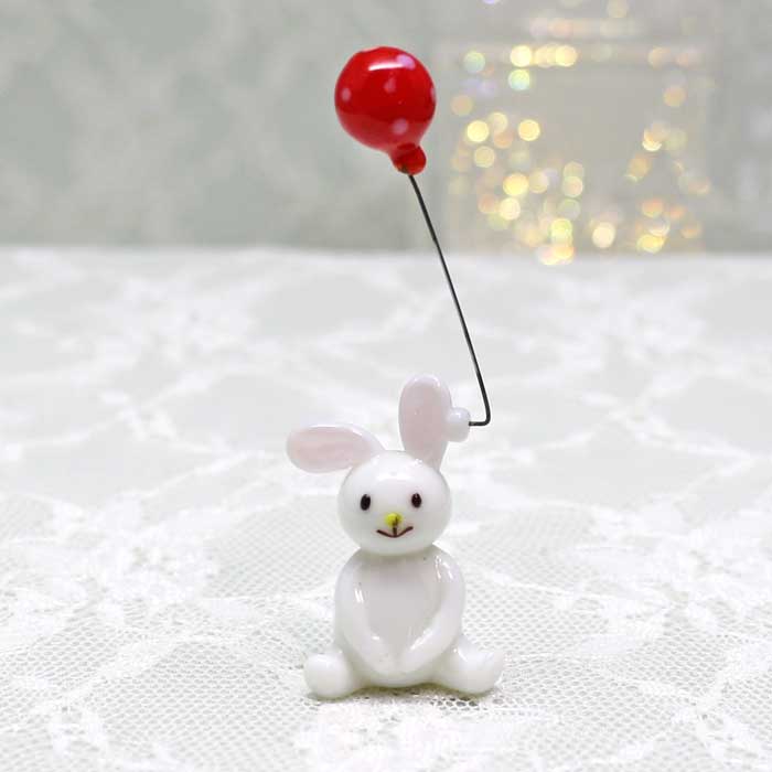 バレンタイン　ガラス細工　ミニチュア ガラス細工 シマエナガ切り株ペア ミニチュア 雑貨 置物 小物 鳥