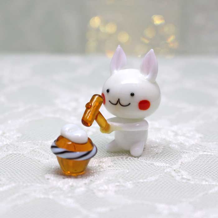 楽天市場】ガラス細工 ミニ鏡餅 お正月 鏡餅 かがみもち もち