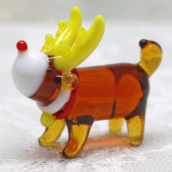 楽天市場】ガラス細工 トナカイさん(大)クリスマス トナカイ 雪