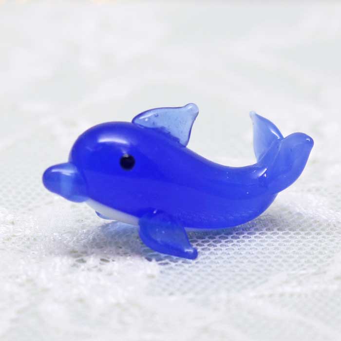 楽天市場】ガラス細工 ミニイルカ(尾上)とミニイルカ(尾左)の6個