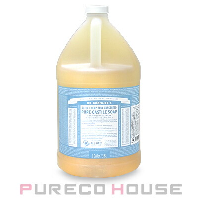 【送料無料】ドクターブロナー(Dr.Bronner's)マジックソープベビーマイルド3785ml（水色）(レフィル)☆BIGサイズ！【同梱不可】【メール便は使えません】