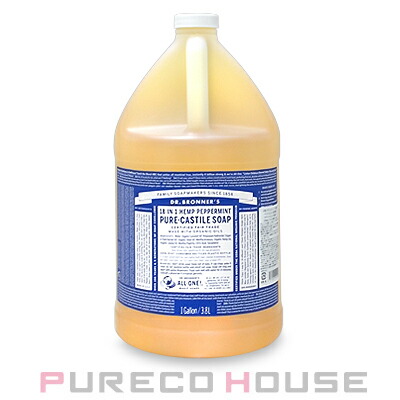 【送料無料】ドクターブロナー(Dr.Bronner's)マジックソープペパーミント3785ml（ネイビー）(レフィル)☆BIGサイズ！【同梱不可】【メール便は使えません】