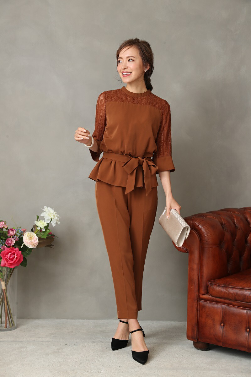 激安特価 パンツスーツ レース切替セットアップ 結婚式 代 30代 40代 袖付き 二の腕カバー セットアップ コンビネゾン パンツドレス ドレス レース お呼ばれ パンツスーツ パンツスタイル 他と被らない レディース 上品 Newsfromthetrail Thousandtrails Com