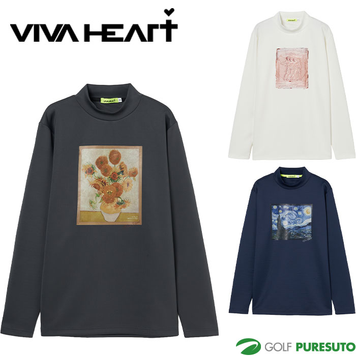 【最大2,000円OFFクーポン配布！14日20：00～17日 09：59限定！】 ビバハート ゴルフ VIVAHE（ART） 絵画プリント 長袖 プルオーバー 011-24911 ゴルフウェア トップス 2025年秋冬モデル VIVA HEART GOLF