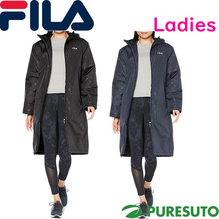 レディース フィラ Fila エンボス加工タフタ 中綿ベンチコート 440 619 秋冬モデル 秋冬ウェア 防寒 カジュアル フィットネス トレーニング アウター タウンユース スポーツ観戦 女性用 Clickcease Com