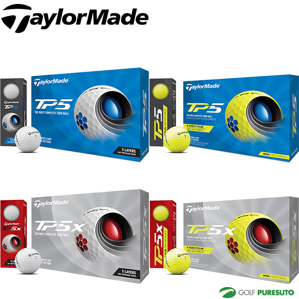 日本仕様 テーラーメイド 本物品質の ゴルフボール New TP5 スピン系 ボール 1ダース TP5x 格安即決 2021年モデル