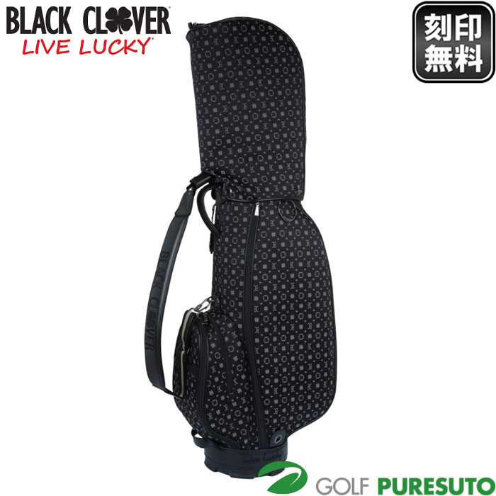 キャディバッグ 新入荷 Ba5knc01 Clover Black 9 0インチ モノグラムキャディバッグ ブラッククローバー Beachsidecliniccr Com