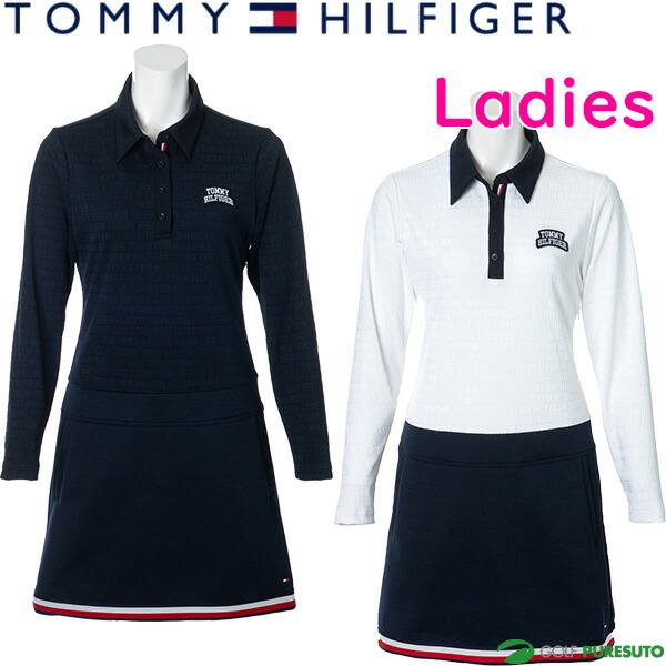 レディース トミー ヒルフィガー ゴルフ ワンピース Thla045 Th ロゴ ジャガード ゴルフウェア Lindnercapital Com