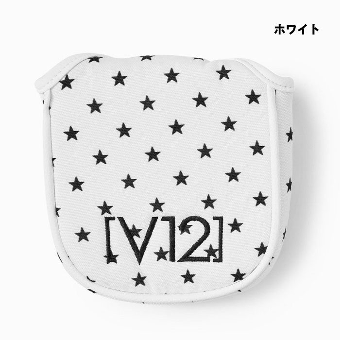 V12 ゴルフ V122210-AC07 スター パター ヘッドカバー マレット型 星柄 2021年春の ヘッドカバー