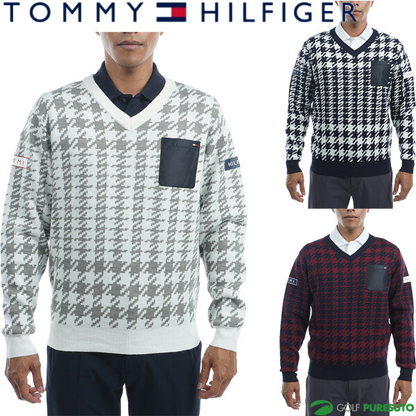 【極美品】トミーヒルフィガーゴルフ 長袖 千鳥チェック柄 Vネックニット 楽天市場】トミー ヒルフィガー ゴルフ 長袖 千鳥チェック柄 Vネック