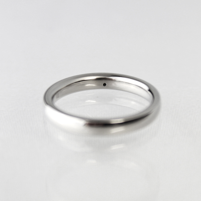 結婚指輪 マリッジリング チタン 一粒ダイヤ M037刻印無料 大きいサイズ可 ダイヤモンド0.03ct ペアリング 純チタン セミオーダー 甲丸