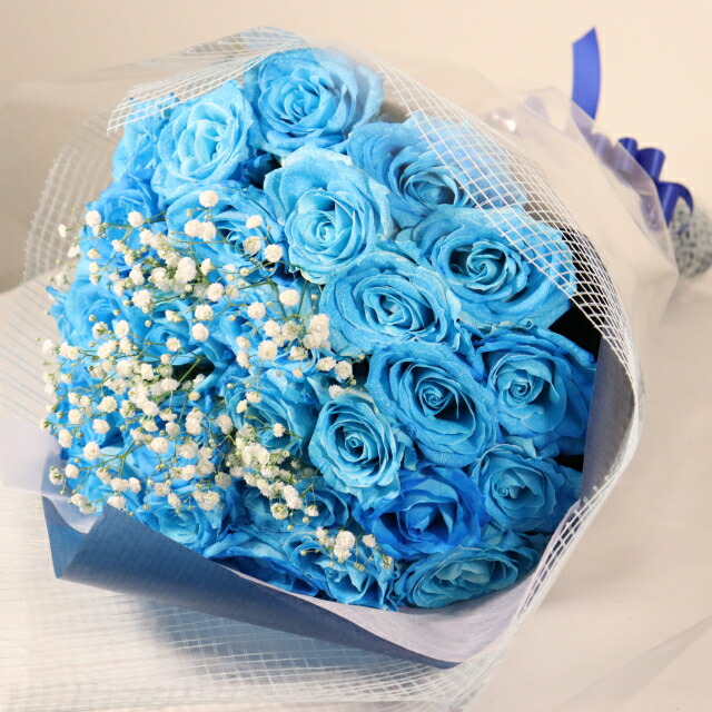 楽天市場】全国配送可能！ 花束 ～DEEP BLUE～ ブルー系 お誕生日