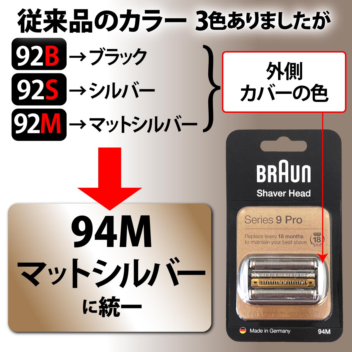 使い勝手の良い】 ブラウン pro シリーズ9 電動シェーバー 90S 92B