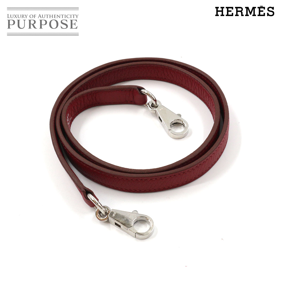 【新品負けず劣らず】 エルメス HERMES ケリー用 肩肉 同盟罷工一回り クロシェット カデナ カギ 書き割り トリヨンクレマンス ルージュアッシュ 【中古】