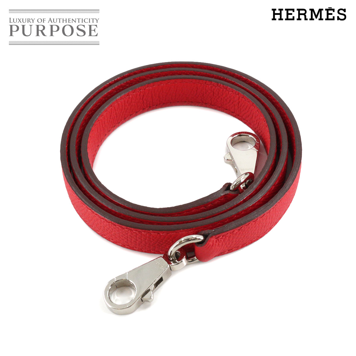エルメス HERMES ケリー ボリード 肩肉 同盟罷工一回り エプソン 赤いこと 赤 しろがね色 金具 【中古】