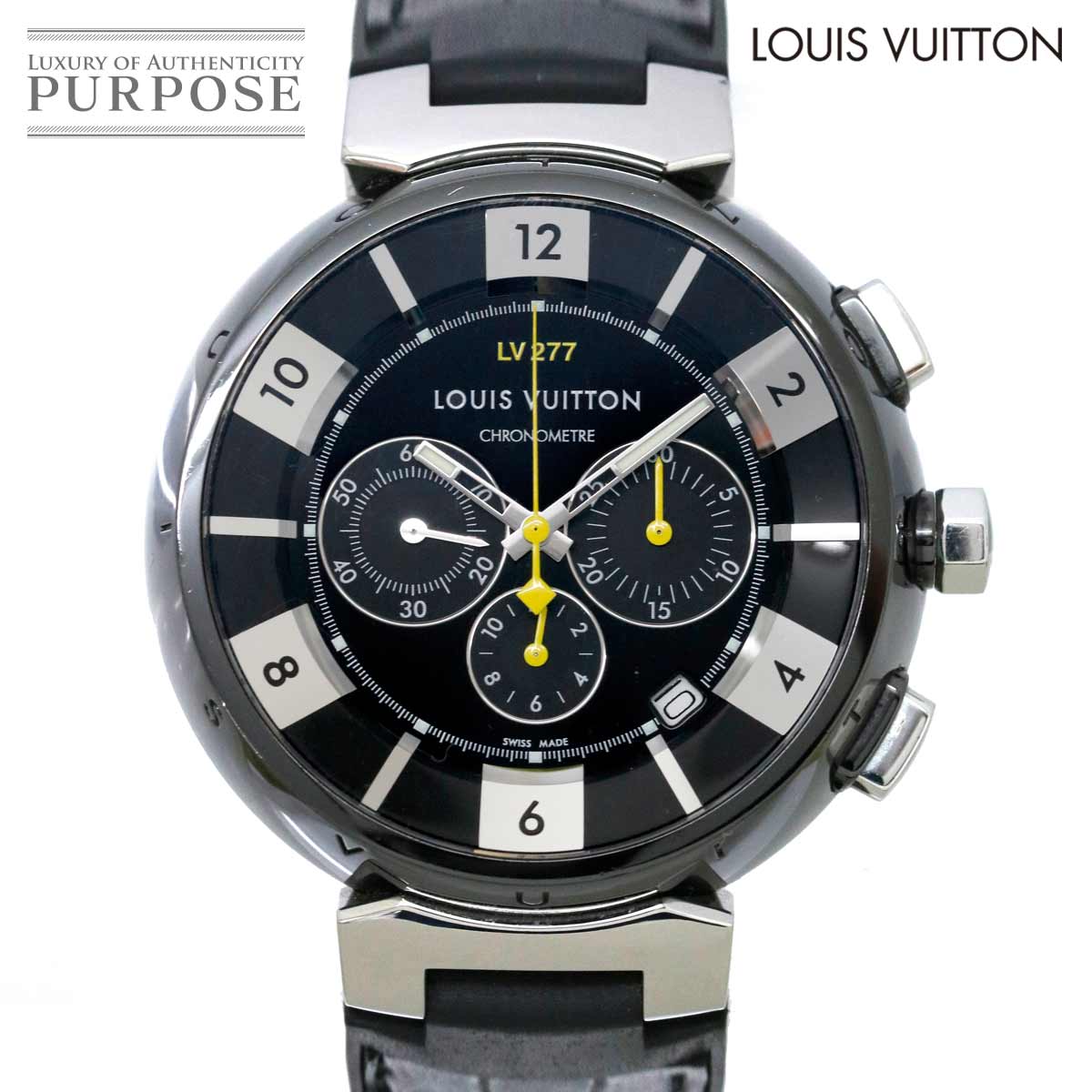 ルイ ヴィトン LOUIS VUITTON タンブール イン ブラック Q114K クロノ ...