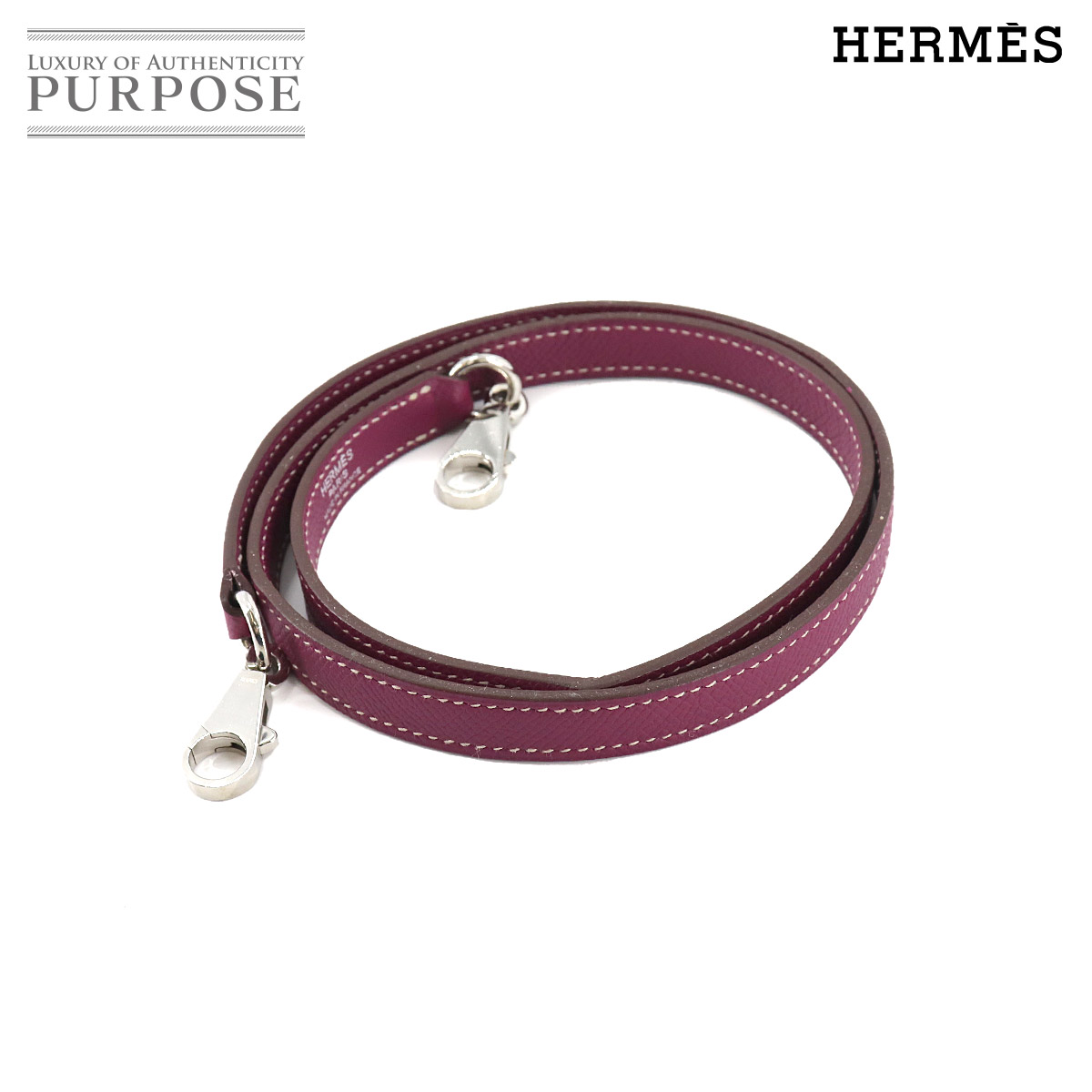 エルメス HERMES ケリー用 ショルダー ストラップ エプソン トスカ シルバー 金具 Shoulder strap 【中古】
