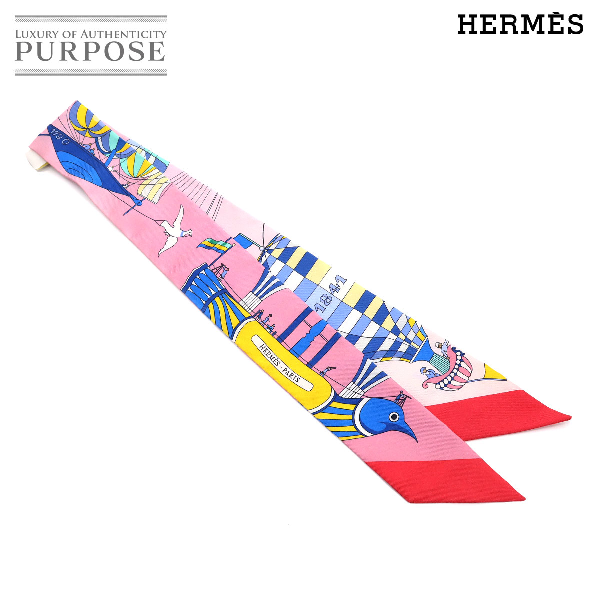 【楽天市場】【未使用 展示品】 エルメス HERMES ツイリー スカーフ Les Folies du Ciel 大空の狂気 シルク 100%