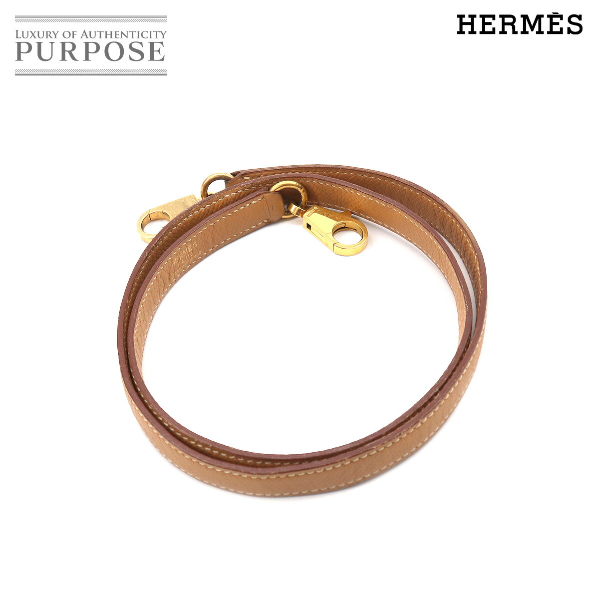 エルメス HERMES ケリー ボリード 肩肉 同盟罷工一回り クシュベル エプソン 自然的 赤銅色 小物 Shoulder Strap 【中古】