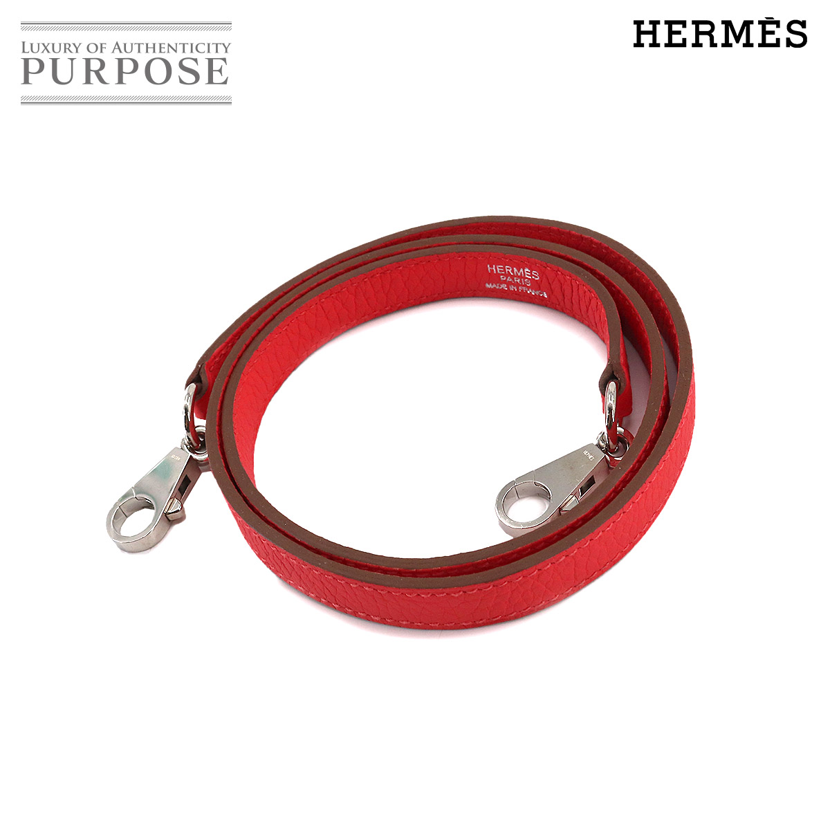 HERMES - エルメス HERMES ショルダーストラップ ボリード用 ケリー用 ヴォーエプソン ホワイト シルバー ユニセックス 送料無料【中古】 z3853 楽天市場】エルメス HERMES ケリーポシェットバンドリエール