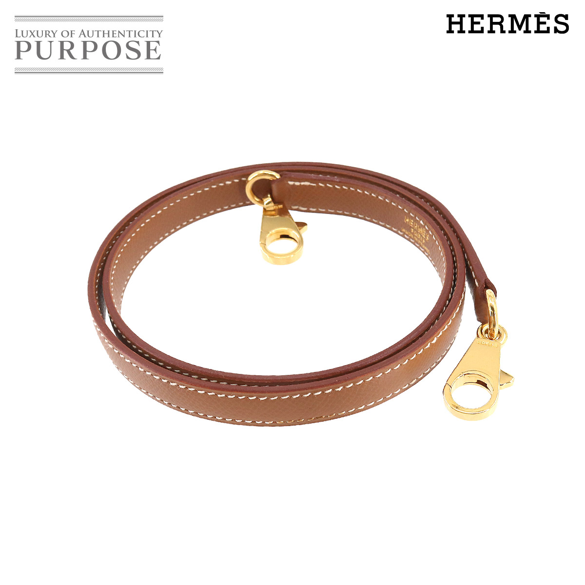 【新品負けず劣らず】 エルメス HERMES ケリー ボリード 肩肉 同盟罷工一回り エプソン ゴールド 赤銅色 小物 Shoulder Strap 【中古】