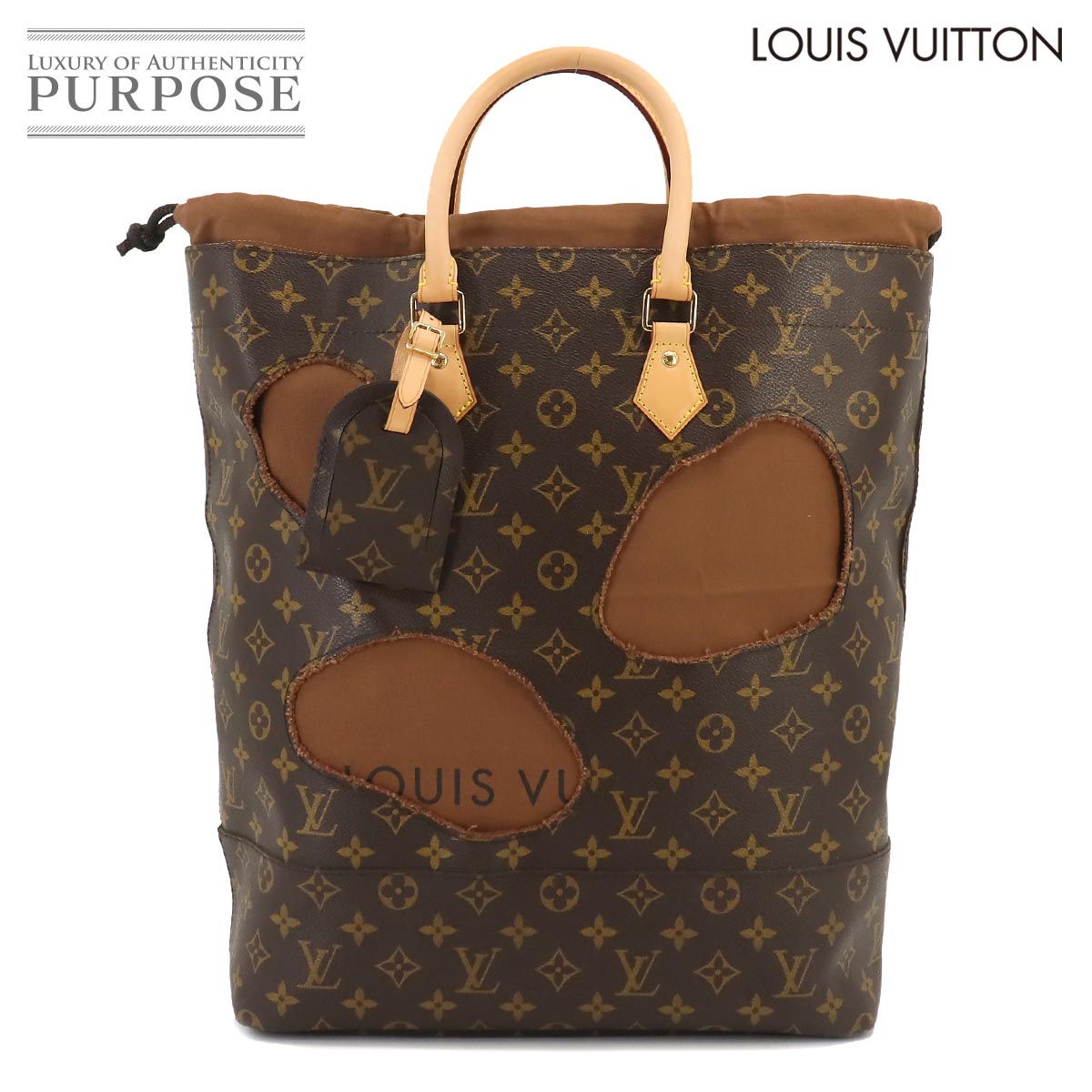 【未当て嵌める 見せびらかす品】 ルイ ヴィトン LOUIS VUITTON モノグラム ウィズ ホールズ トート 御徒面子 M40279 押さえる コムデ給仕 川久保玲 With Holes 【中古】