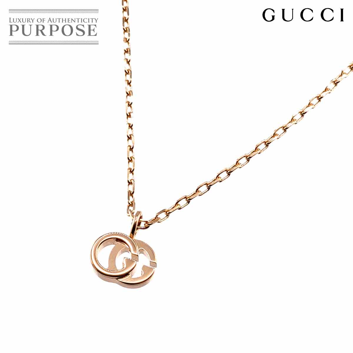 【楽天市場】【新品同様】 グッチ GUCCI GG ランニング ネックレス 42cm K18 PG ピンクゴールド 750 Necklace