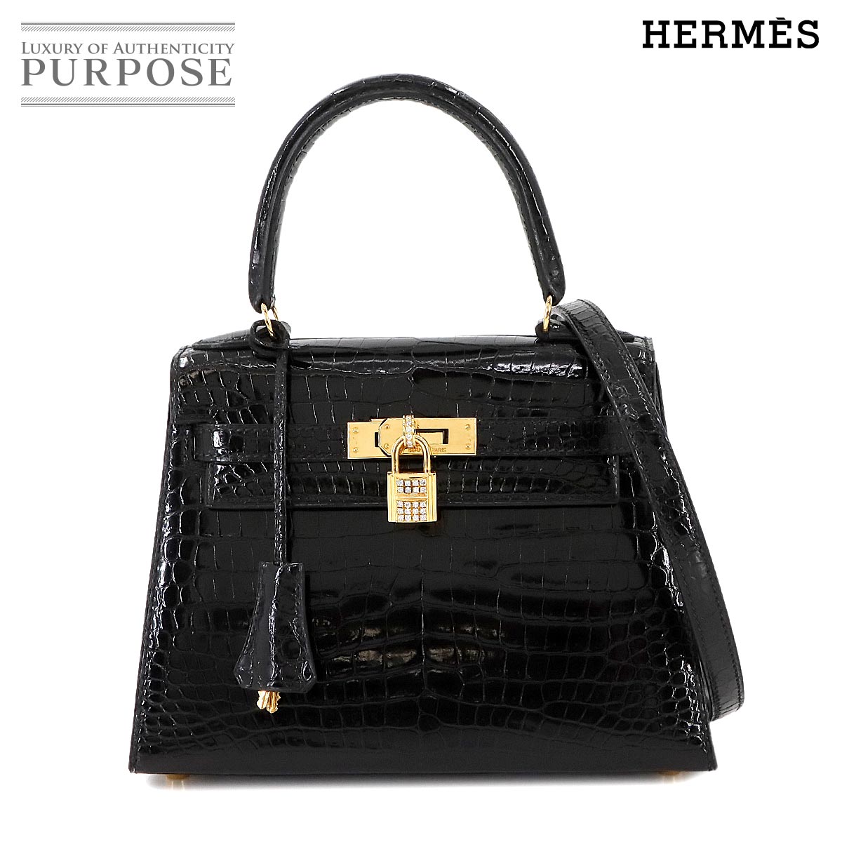 エルメス HERMES ケリー20 ミニケリー バッグ トートバッグ ショルダーバッグ ポロサス クロコダイル ノワール Noir ブラック Black 黒 楽天市場】エルメス ショルダーバッグ ミニケリー20 ブラック