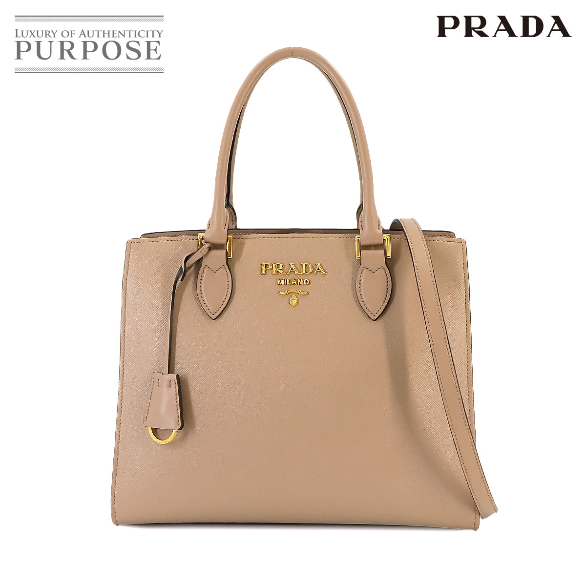 楽天市場】（美品）プラダ PRADA 2way ハンドバック ショルダー